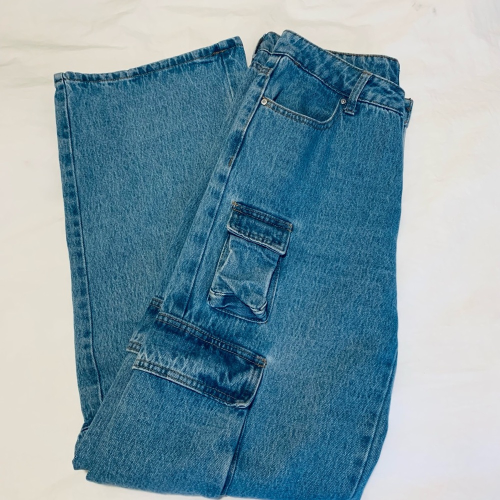 High Rise Blue Denim Jeans
